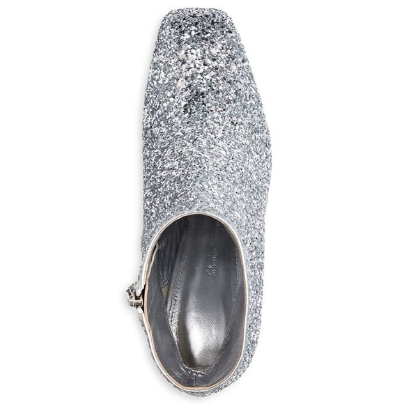 Salvatore Ferragamo Glitter Sculptural-Heel Zip Booties, New, Size 10 - Picture 7 of 16
